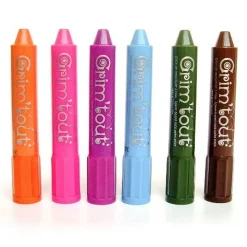 Ansigtsfarve - 6 Farvestifter - Adventure