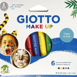 Ansigtsfarve - Sminkeblyanter, Basisfarver 6 Stk