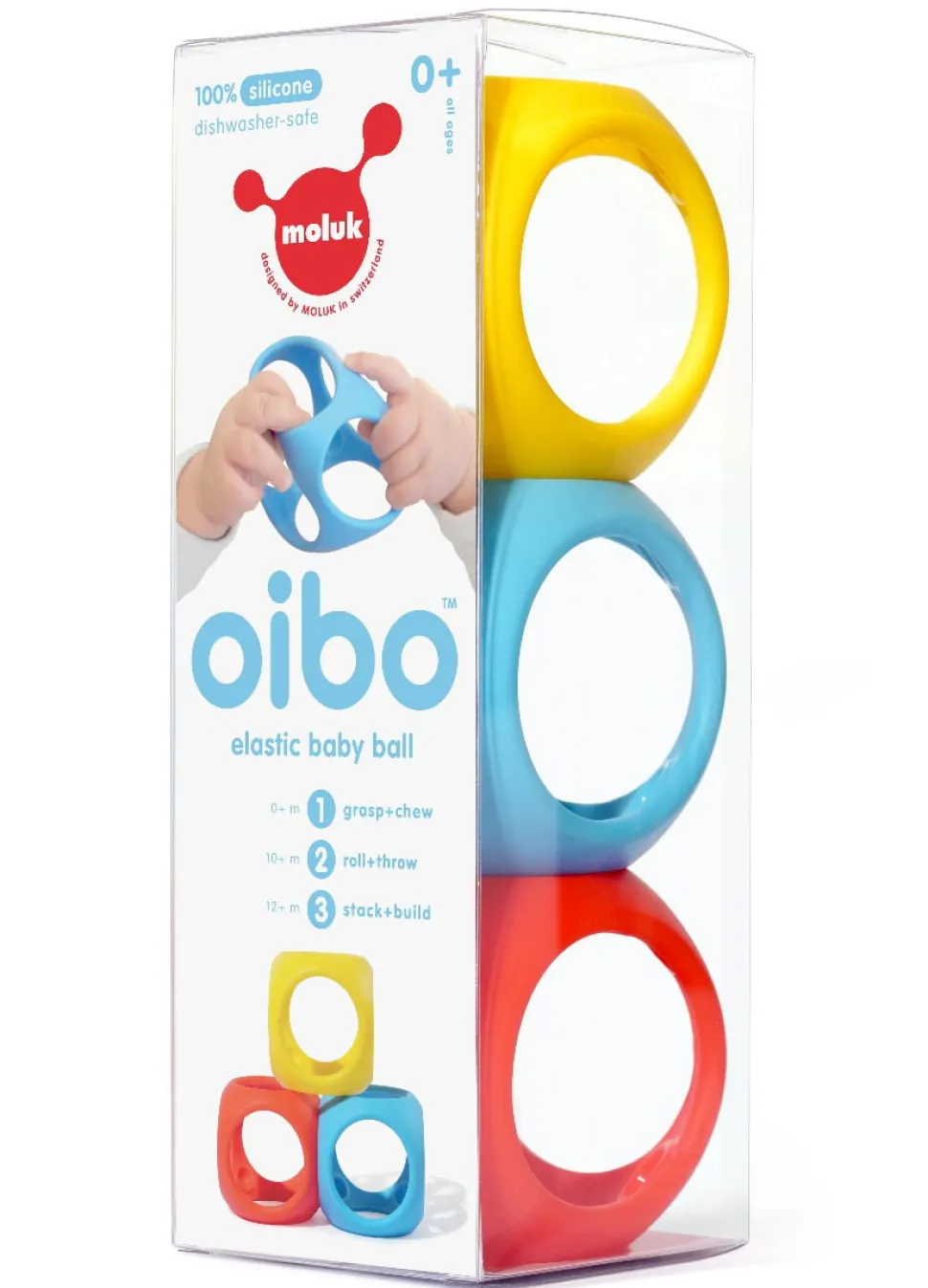 Babybold I Silikone - Basisfarver, 3 Stk.