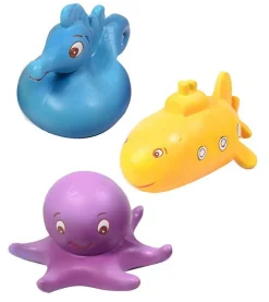 Badedyr I Naturgummi, 3 Stk.