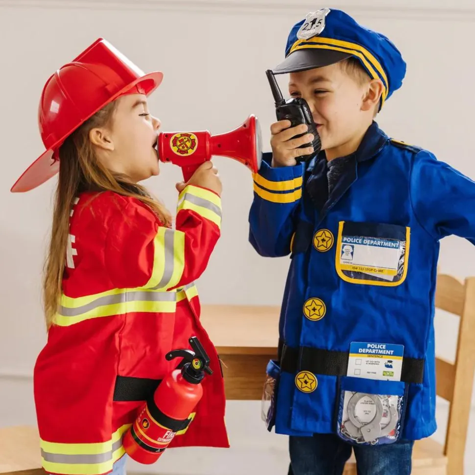 Brandmandssaet Inkl. Hjelm, Str. 3-6 Ar