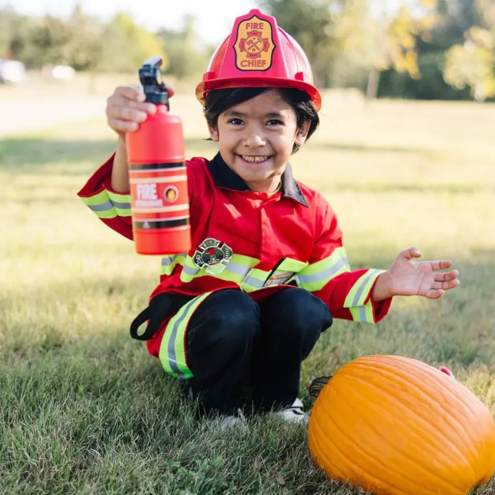 Brandmandssaet Inkl. Hjelm, Str. 3-6 Ar