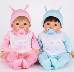 Dukke 1.255 Gram - Tvillinger, 45 Cm.