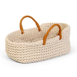Dukkelift Strikket Kurv - Til Dukke 30 Cm