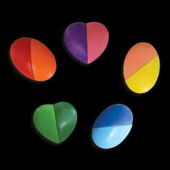 Farvekridt - Hjerter, 6 Stk