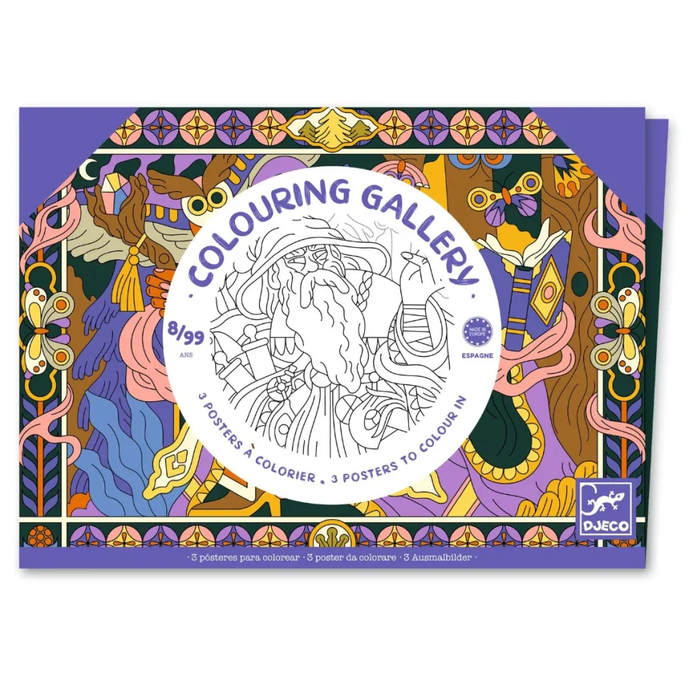 Farvelaegningsplakater - Helte, 3 Stk