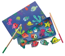 Fiskespil, Magnetisk - Farvede Fisk