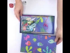 Fiskespil, Magnetisk - Farvede Fisk