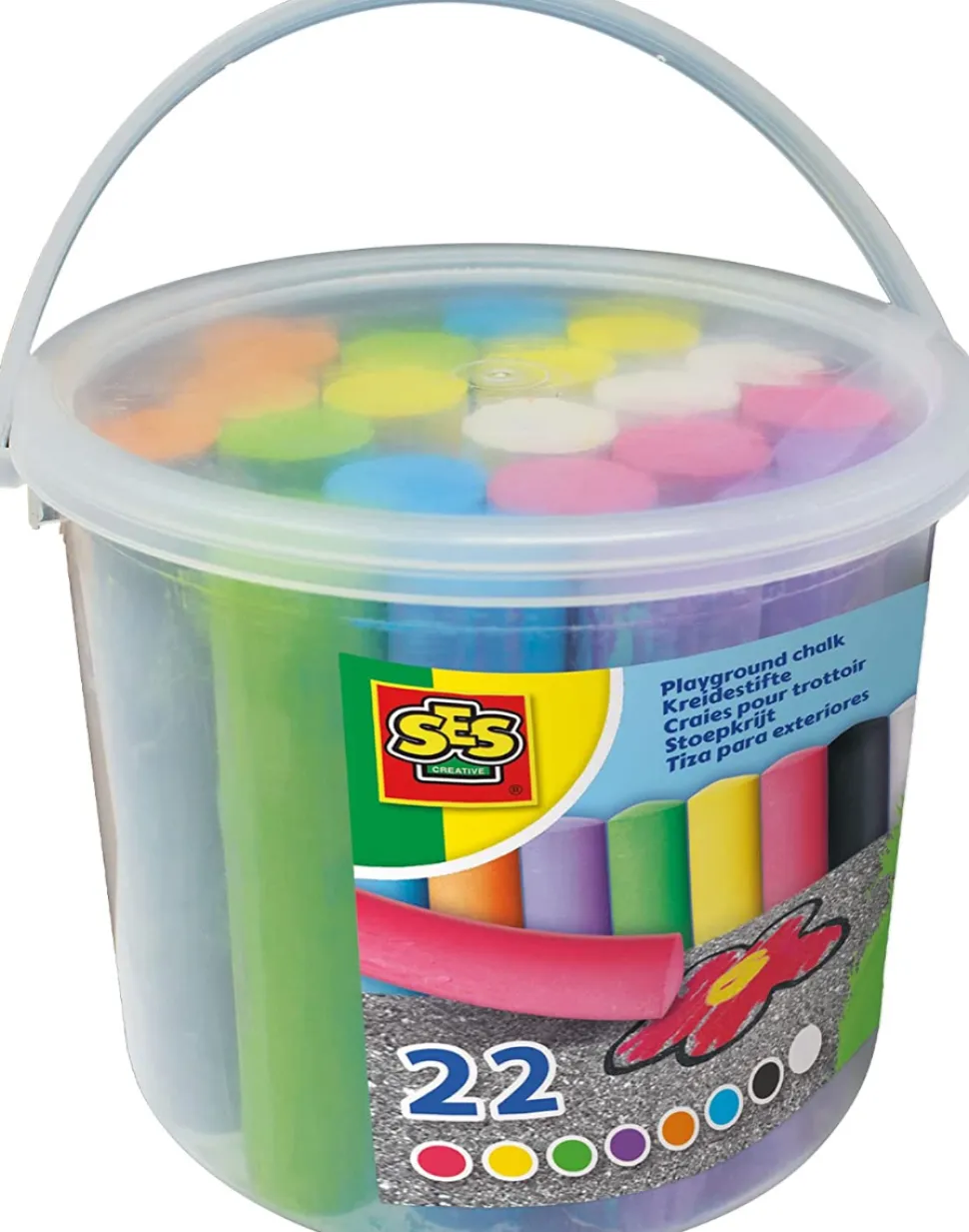 Gadekridt I Spand, 22 Stk