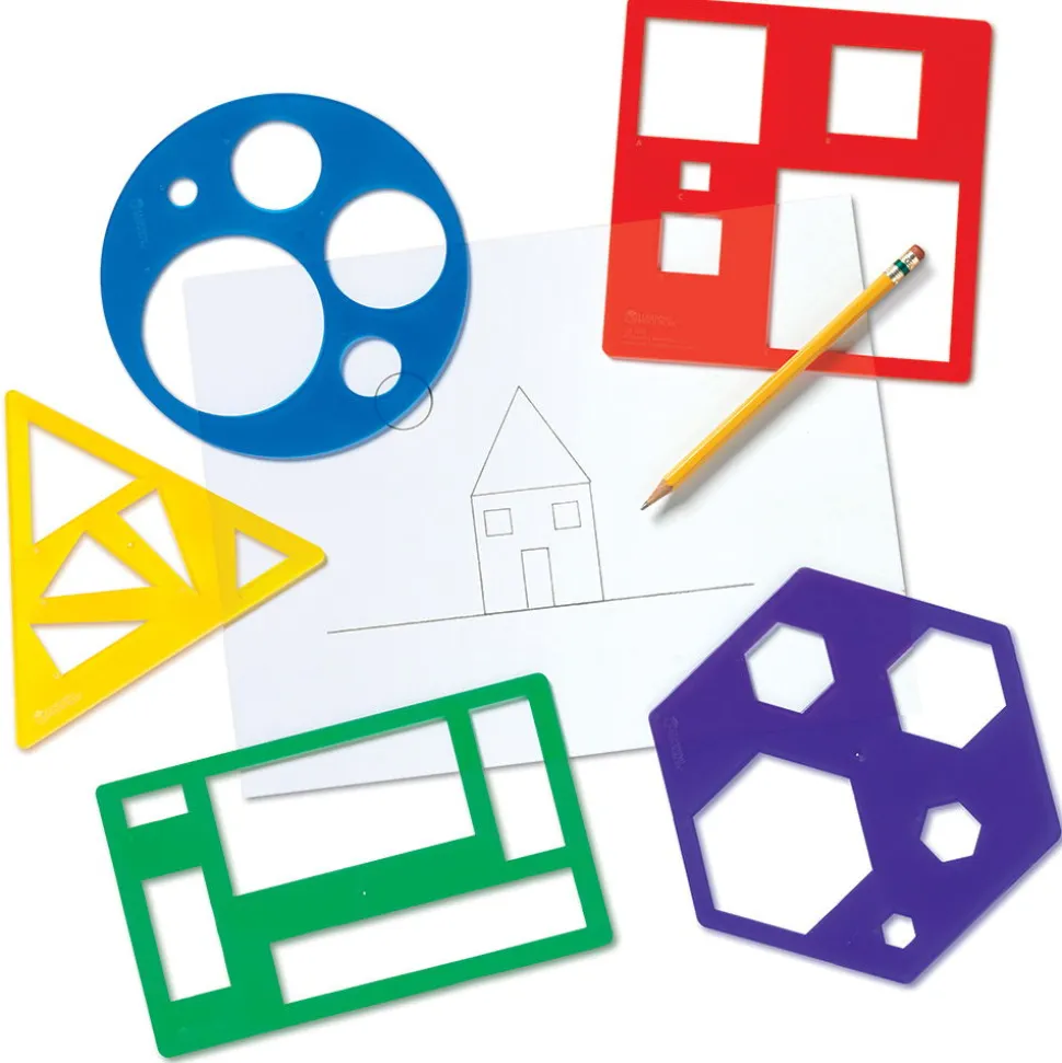 Geometriske Former - Skabeloner, 5 Stk.