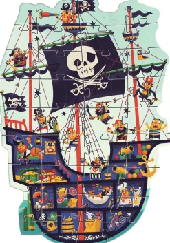 Gulvpuslespil Med 36 Brikker - Piratskib