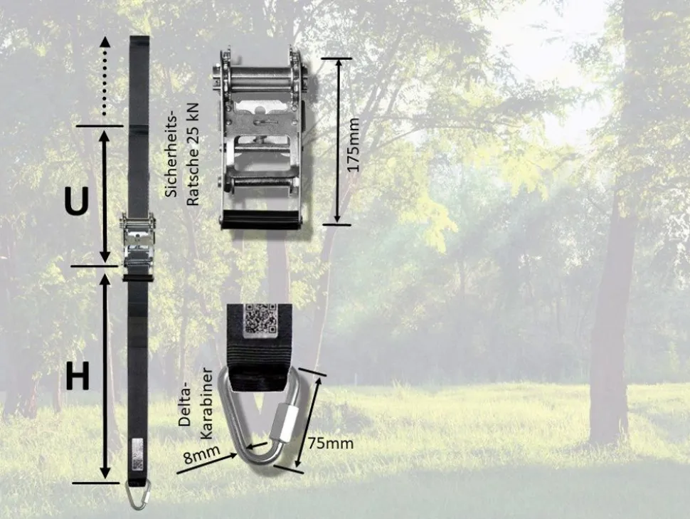 Gyngeophaeng Til Trae - Med Las 300 Cm