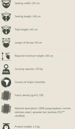 Haengekojestol Single Outdoor - Toucan