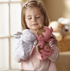 Hånddukker - Bondegardsdyr, 4 Stk.