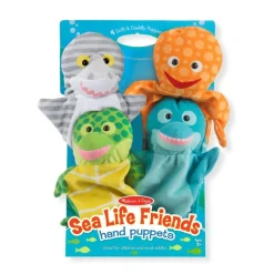 Hånddukker - Havdyr, 4 Stk.