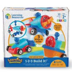 3-I-1 Byggesæt - Bil, Bad & Fly