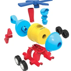 3-I-1 Byggesæt - Raket, Tog & Helikopter