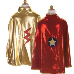 2-I-1 Kappe - Guld/Rod, Str. 5-6 Ar