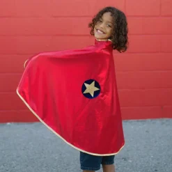 2-I-1 Kappe - Guld/Rod, Str. 5-6 Ar