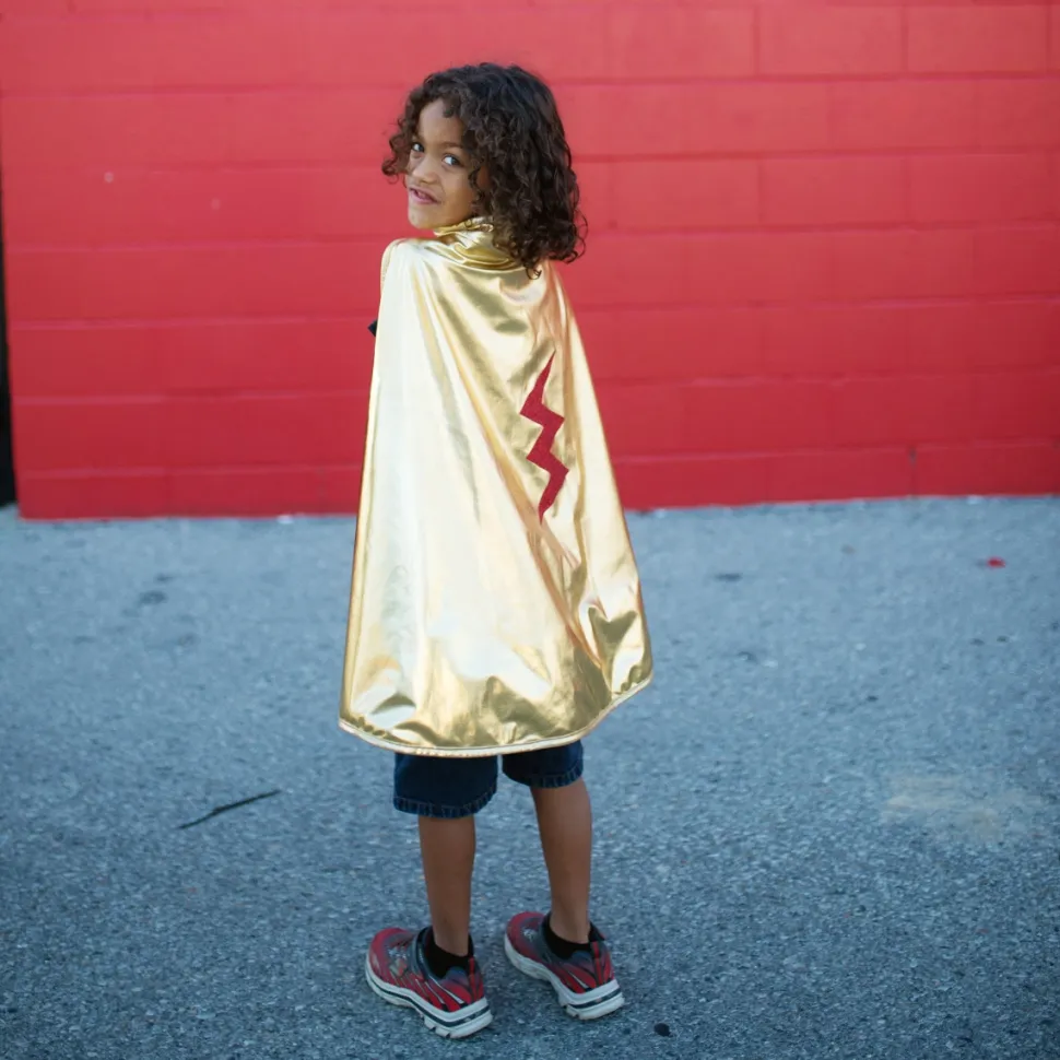 2-I-1 Kappe - Guld/Rod, Str. 5-6 Ar