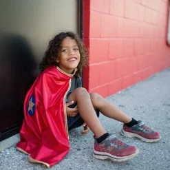 2-I-1 Kappe - Guld/Rod, Str. 5-6 Ar