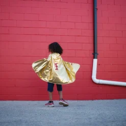 2-I-1 Kappe - Guld/Rod, Str. 5-6 Ar