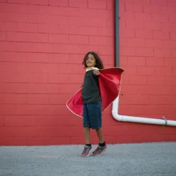 2-I-1 Kappe - Guld/Rod, Str. 5-6 Ar