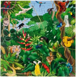 Interaktivt Puslespil M. 81 Brikker - Regnskov