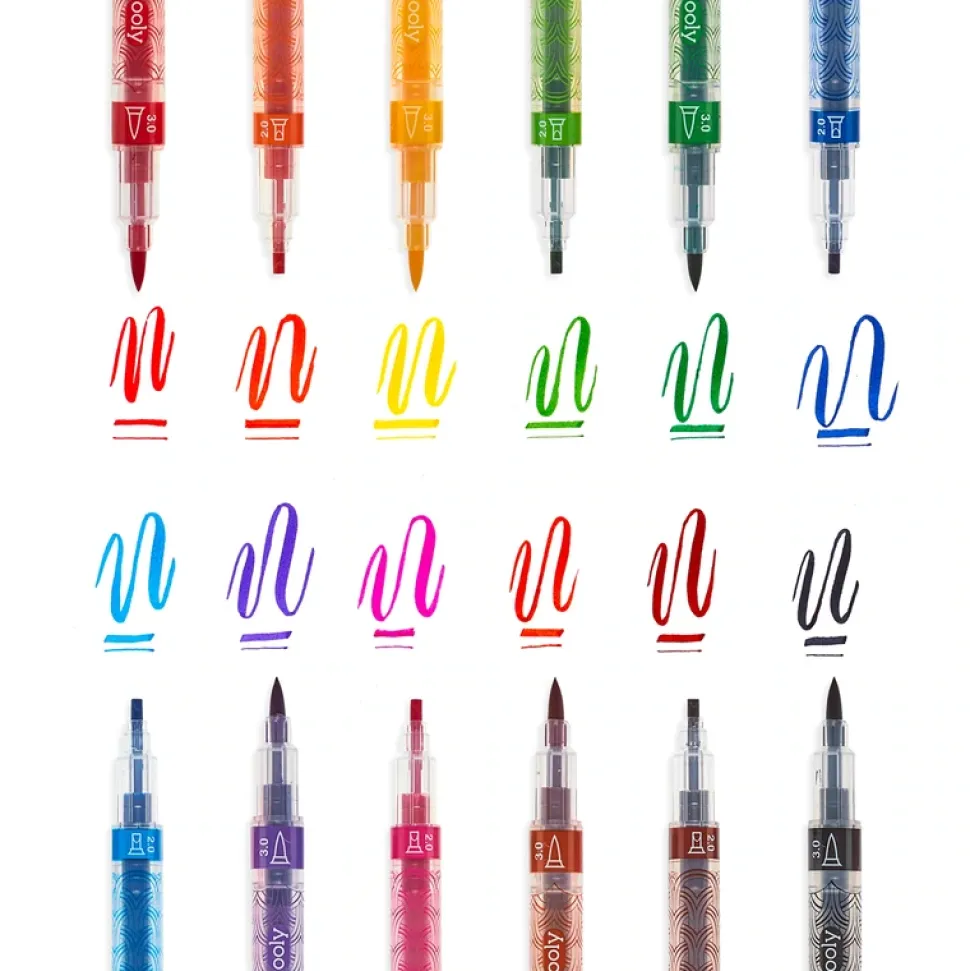 Kalligrafi Tusser - Duo, 12 Stk