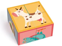 Klodspuslespil I Karton, 4 Klodser - Bondegardsdyr