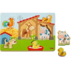 Knoppuslespil Med Lyd - Bondegardsdyr