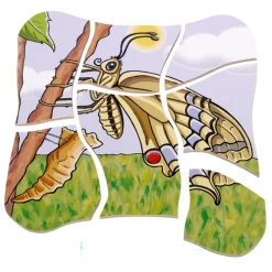 Lag Puslespil - Sommerfuglens Livscyklus