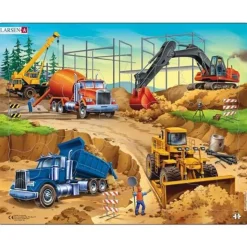 Larsen Puslespil - Entreprenormaskiner, 30 Brik