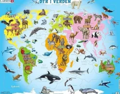 Larsen Puslespil - Verdens Dyr, 28 Brikker