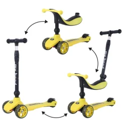 Løbehjul/Lobecykel - Kick'N'Ride, Gul