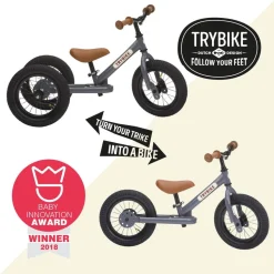 Lobecykel - Trybike Med To Hjul, Antracitgra