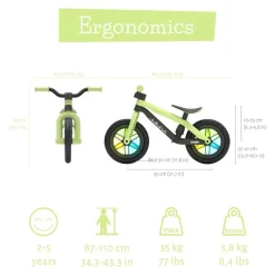 Lobecykel Bmxie Glow - Pistacie (2-5 Ar)