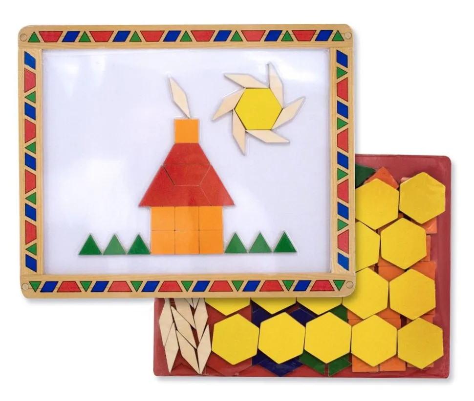 Magnettavle Med Geometriske Brikker