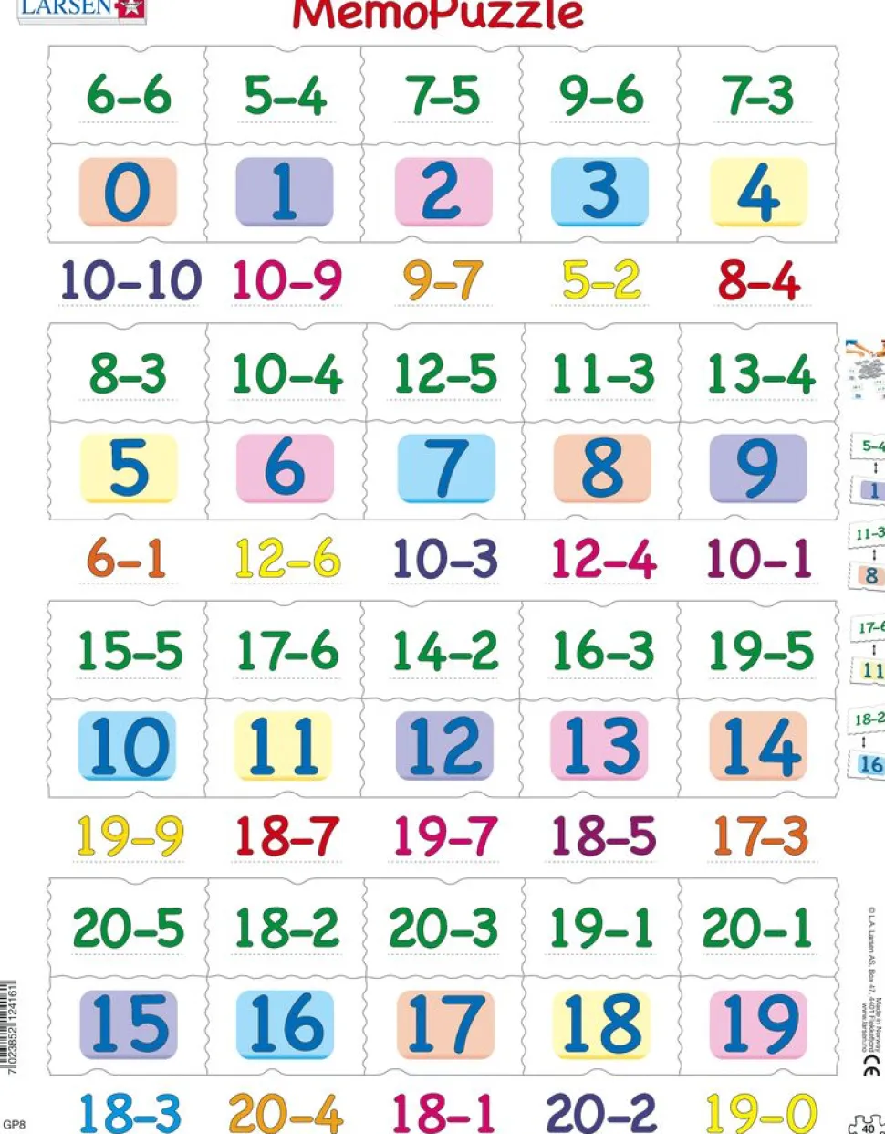 Memo Puslespil - Plus / Minus