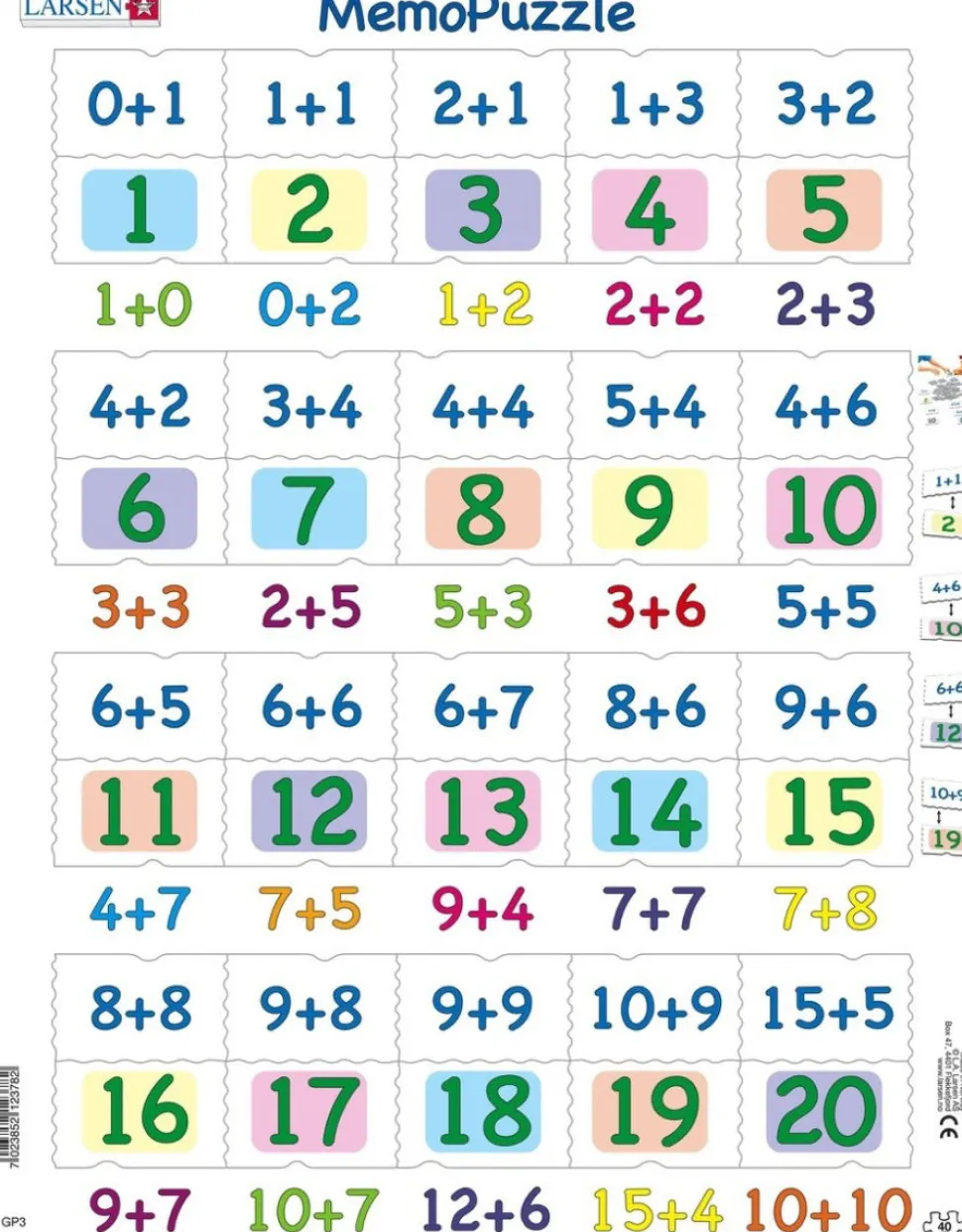 Memo Puslespil - Plus / Minus