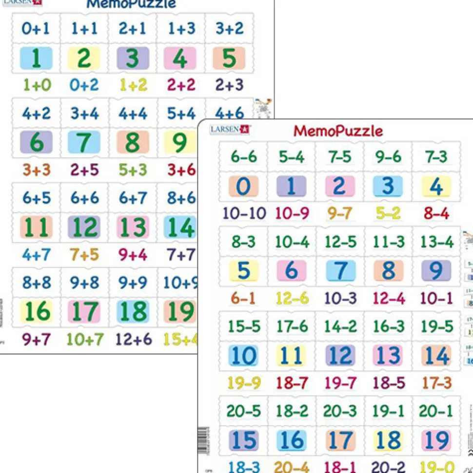 Memo Puslespil - Plus / Minus