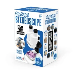 Mikroskop, Stereo 10-20X - Inkl. 12 Stenprover