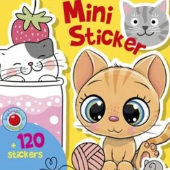 Mini-Stickers Bog - Katte, 120+ Stk
