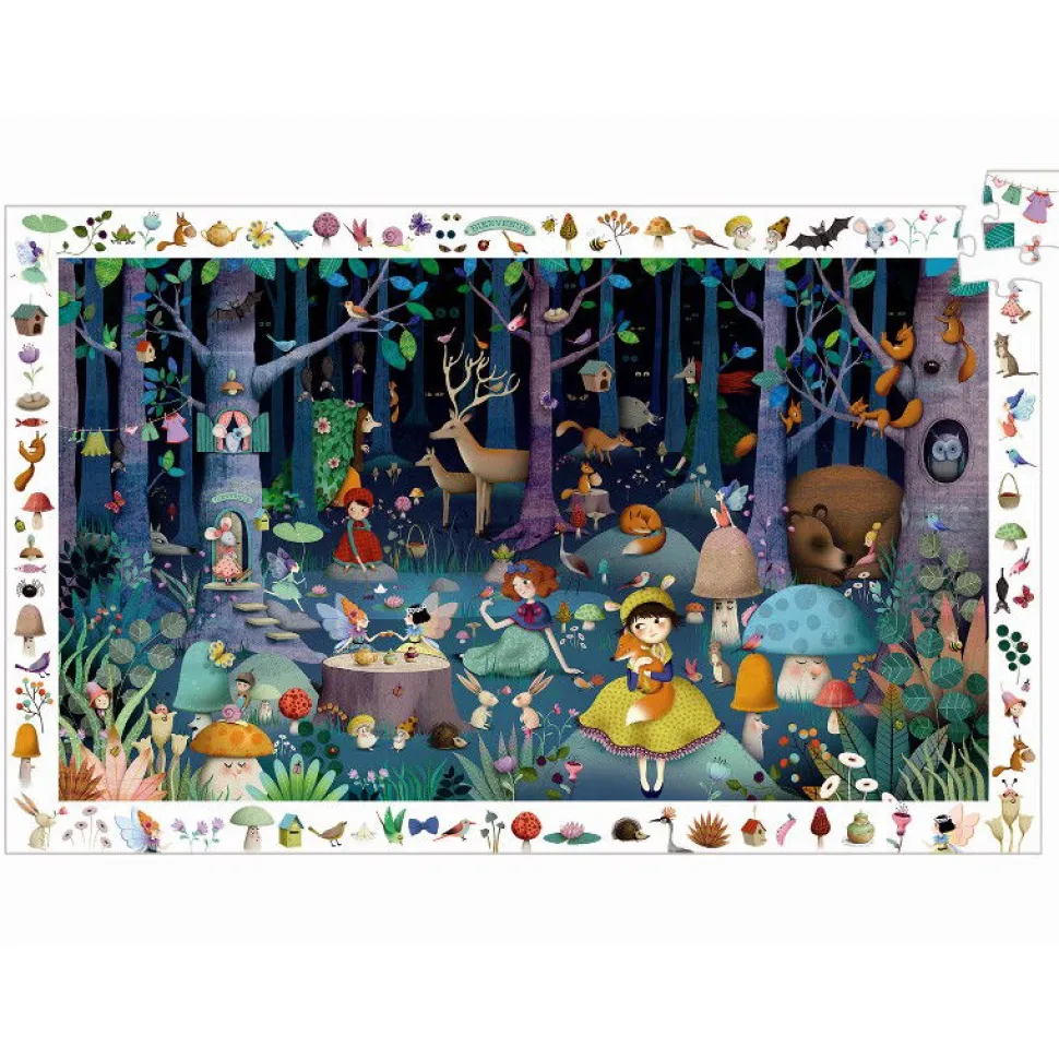Observationspuslespil 100 Brikker Fortryllet Skov