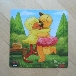 Puslespil 6 + 9 Brikker - Bamse, Kylling & Aelling