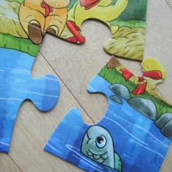 Puslespil 6 + 9 Brikker - Bamse, Kylling & Aelling