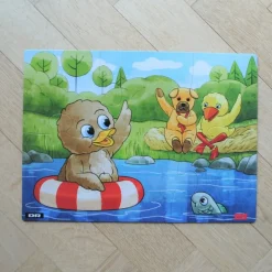 Puslespil 6 + 9 Brikker - Bamse, Kylling & Aelling