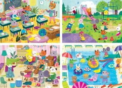 Puslespil 4-I-1 - Skoledag