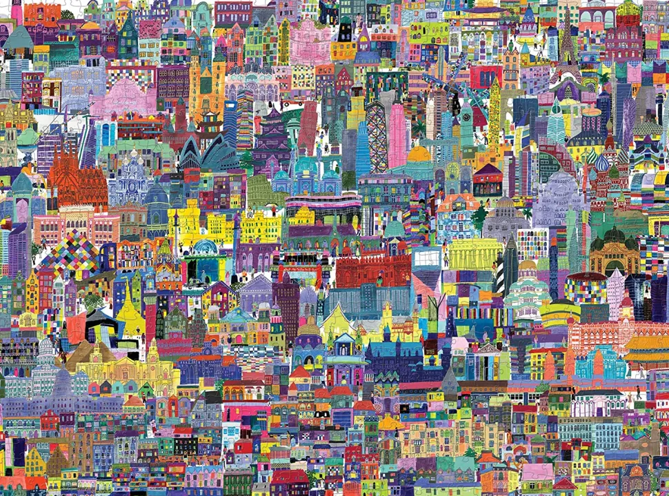 Puslespil M. 1.000 Brikker - Bygninger