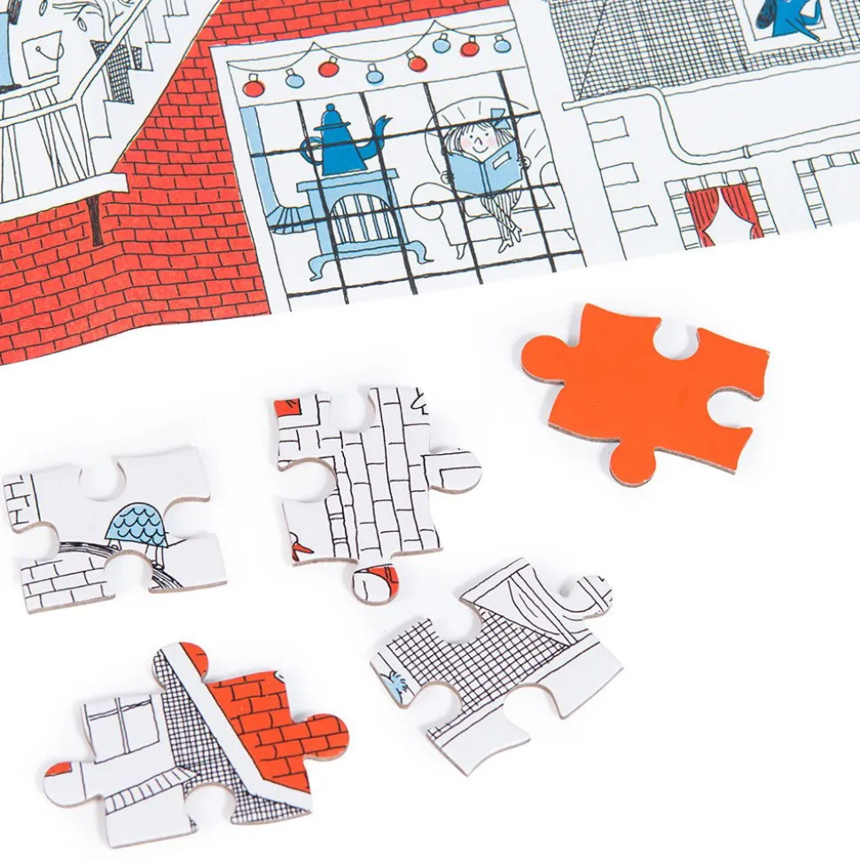 Puslespil M. 208 Brikker - I Byen